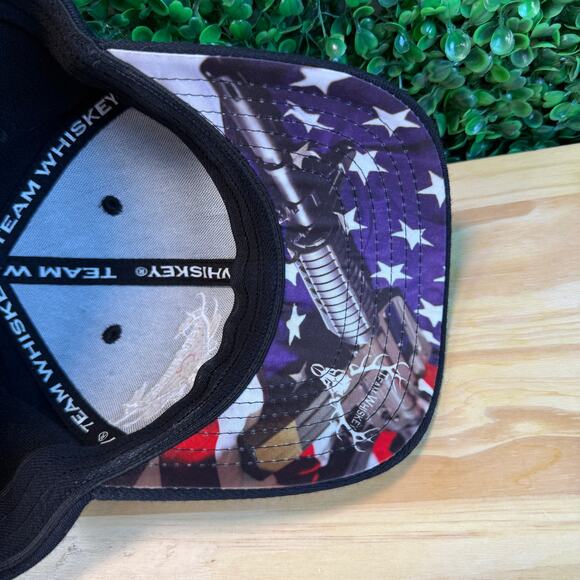 Team Whiskey We Endure Hat Cap Sz S/M USA Flag 2nd Amendment Under Bill - Picture 5 of 8